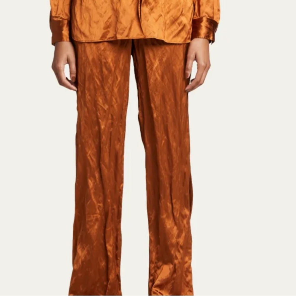 Lafayette 148 New York Crushed Satin Pants